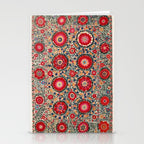 Karabag Suzani Uzbekistan Embroidery Print Stationery Card Gallery Image 2