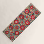 Karabag Suzani Uzbekistan Embroidery Print Yoga Mat Gallery Image 1