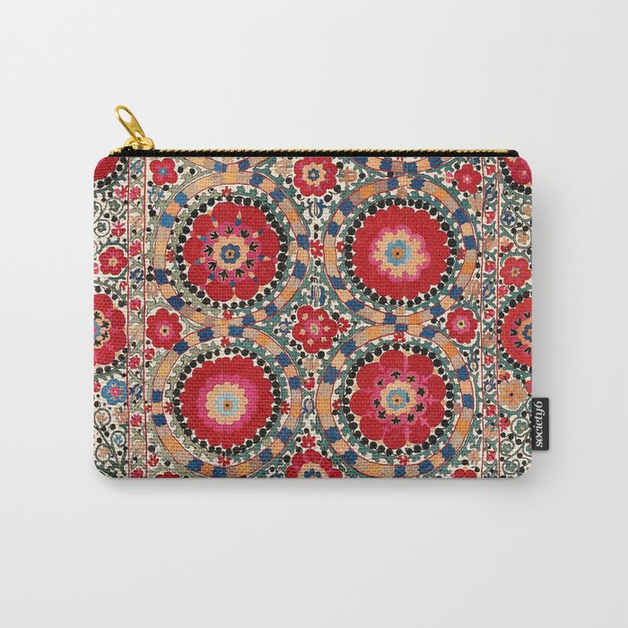 Karabag Suzani Uzbekistan Embroidery Print Carry All Pouch Gallery Image 1