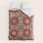 Karabag Suzani Uzbekistan Embroidery Print Duvet Cover Gallery Image 6