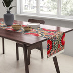 Karabag Suzani Uzbekistan Embroidery Print Table Runner Gallery Image 2