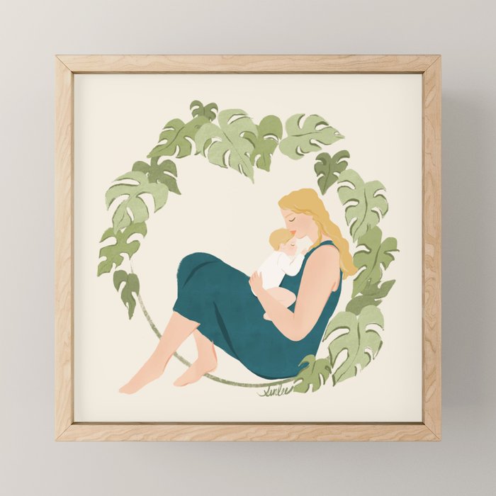 Maternal Bond (Blond) Mini Art Print Gallery Image 1