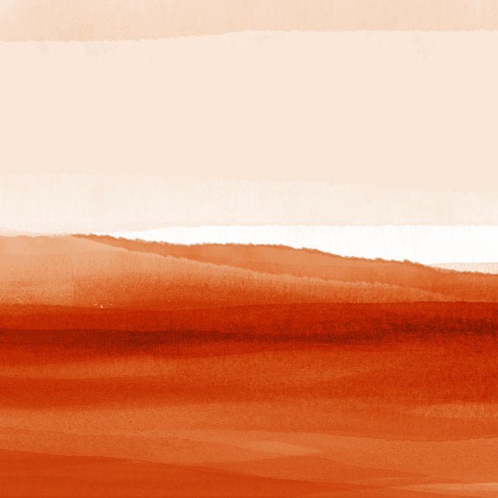 Watercolor Abstract 08 Burnt Orange Landscape Coffee Mug Gallery Image 2