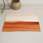 Watercolor Abstract 08 Burnt Orange Landscape Rug Gallery Image 1