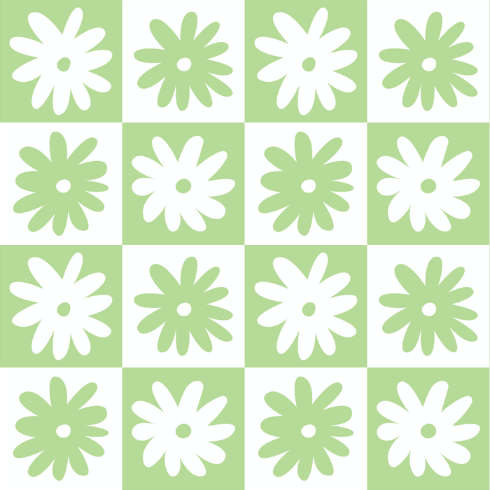 Green And White Checkered Flower Pattern Coffee Mug Gallery Image 2