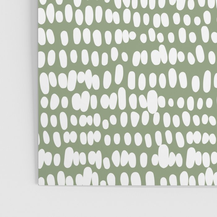Spotted Preppy Dots Abstract in Sage Green Poster Gallery Image 3