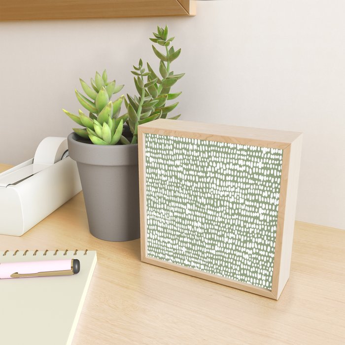 Spotted Preppy Dots Abstract in Sage Green Mini Art Print Gallery Image 2