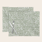 Spotted Preppy Dots Abstract in Sage Green Placemat Gallery Image 1