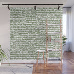 Spotted Preppy Dots Abstract in Sage Green Wall Mural Gallery Image 1