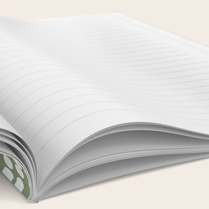 Spotted Preppy Dots Abstract in Sage Green Notebook Gallery Image 2