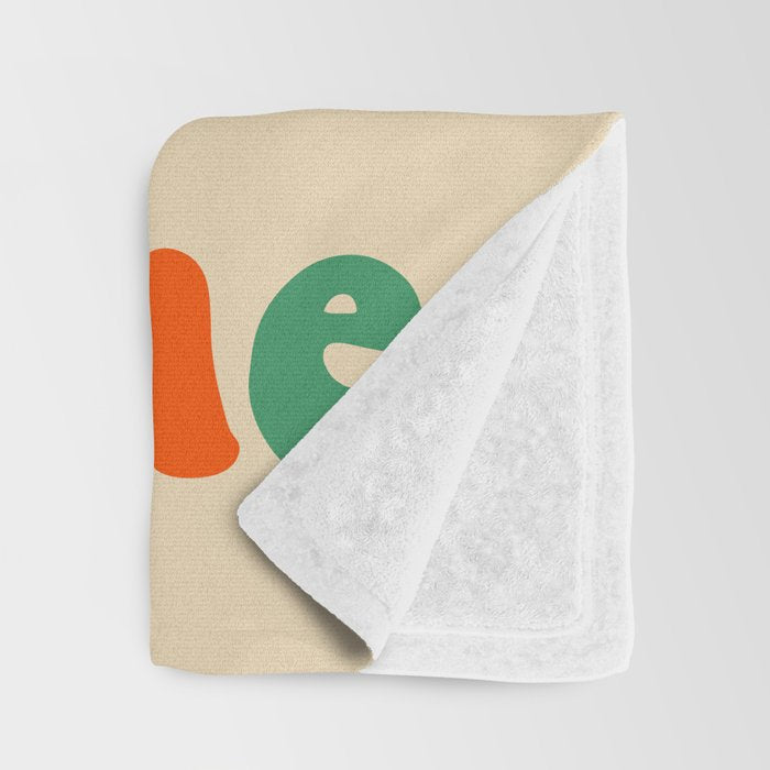 All Vibes Welcome Colorful Retro Inclusivity Typography Throw Blanket Gallery Image 3
