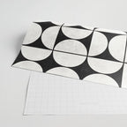Mid-Century Modern Pattern No.2 - Black and White Wrapping Paper Gallery Image 2