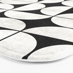 Mid-Century Modern Pattern No.2 - Black and White Bath Mat Gallery Image 3