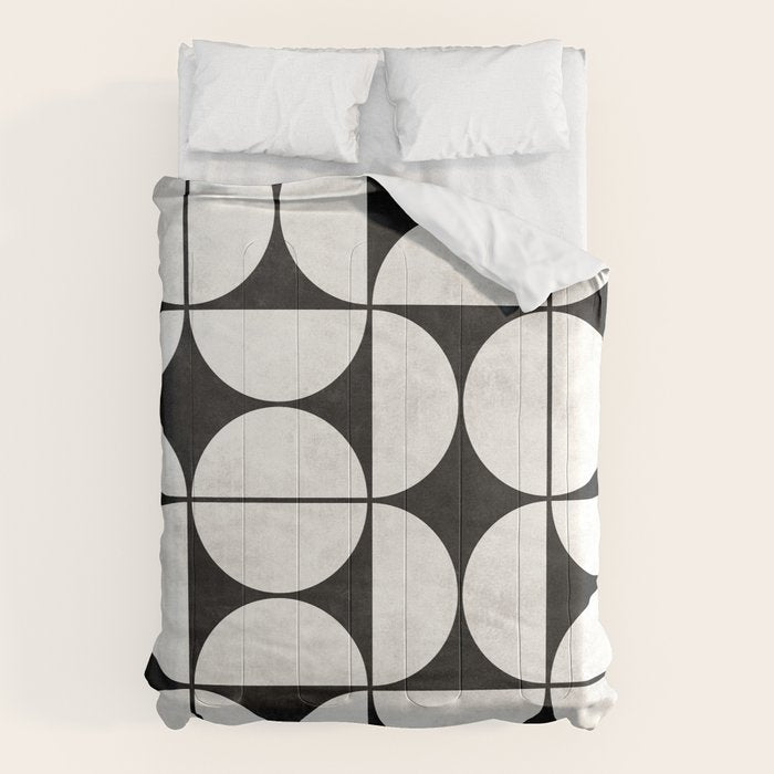 Mid-Century Modern Pattern No.2 - Black and White Comforter Gallery Image 1