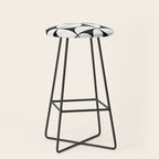 Mid-Century Modern Pattern No.2 - Black and White Stool Gallery Image 1