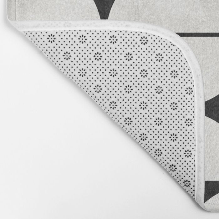Mid-Century Modern Pattern No.2 - Black and White Bath Mat Gallery Image 2