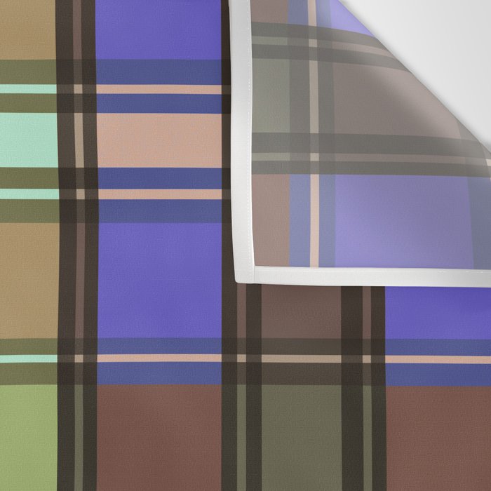 Fusion Colorful Toned Grids Wall Tapestry Gallery Image 3