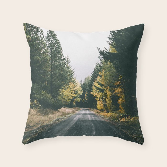 Autumn Drive Throw Pillow Gallery Image 6