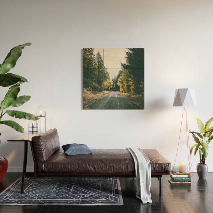 Autumn Drive Wood Wall Art Gallery Image 2