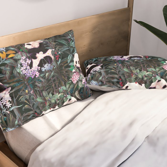 Rainforest Pandas Pillow Sham Gallery Image 2