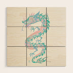Chinese Dragon â 90s Pastel Palette Wood Wall Art Gallery Image 1