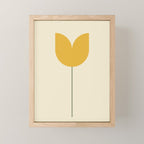 Vintage Tulip Minimalism - Yellow Mini Art Print Gallery Image 1