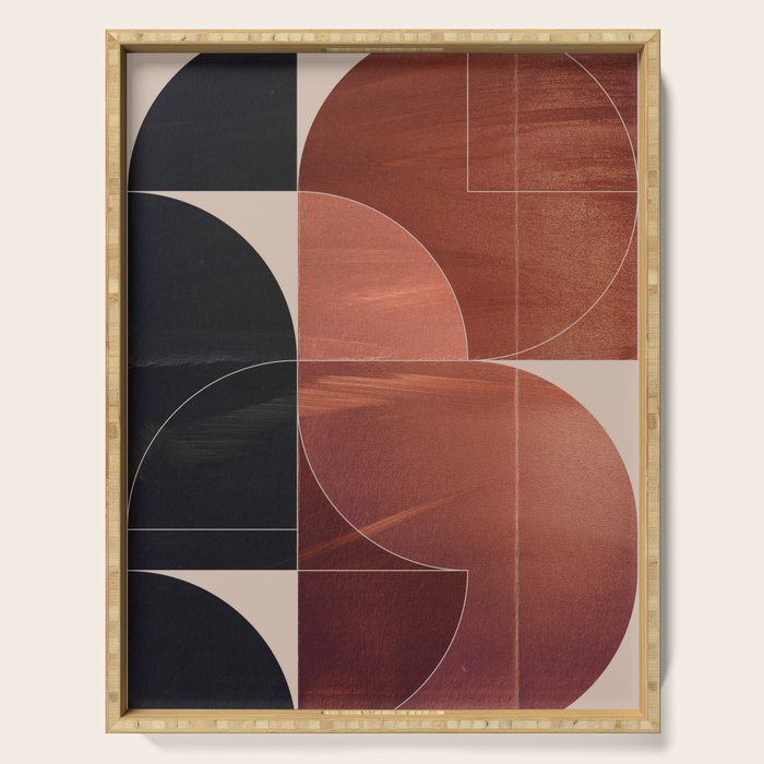 Minimal Geometric Shapes 216 Serving Tray Gallery Image 1