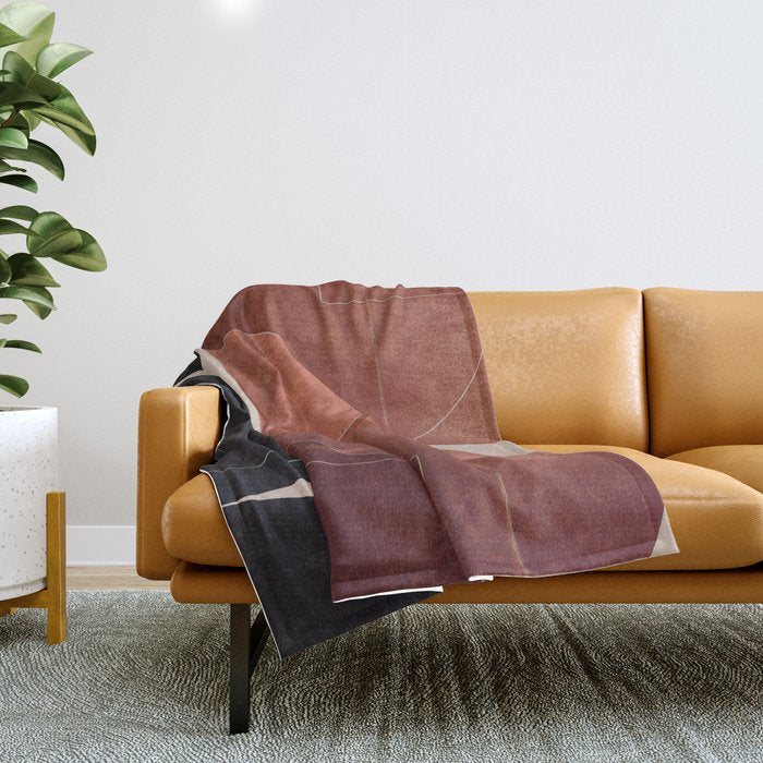 Minimal Geometric Shapes 216 Throw Blanket Gallery Image 1