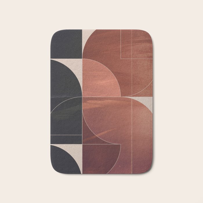 Minimal Geometric Shapes 216 Bath Mat Gallery Image 1