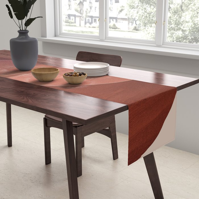 Minimal Geometric Shapes 216 Table Runner Gallery Image 2