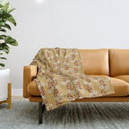 Wild Flowers Vintage Botanical Floral Pattern Throw Blanket Gallery Image 1