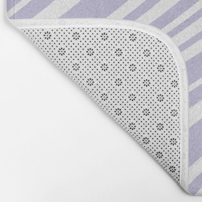 Wavy Stripes XXVIII - Lilac Purple Bath Mat Gallery Image 2
