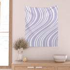 Wavy Stripes XXVIII - Lilac Purple Wall Tapestry Gallery Image 2