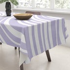Wavy Stripes XXVIII - Lilac Purple Tablecloth Gallery Image 3