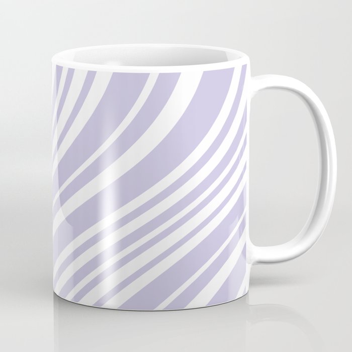 Wavy Stripes XXVIII - Lilac Purple Coffee Mug Gallery Image 1
