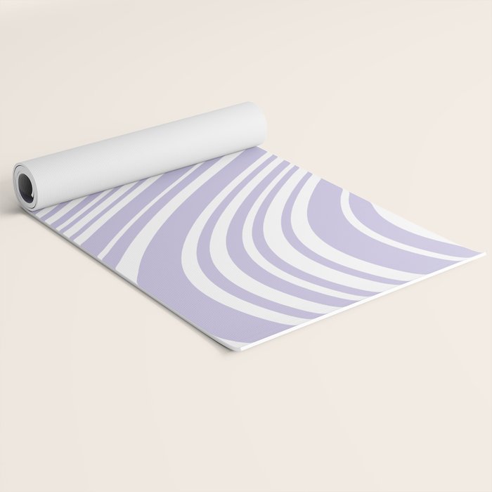 Wavy Stripes XXVIII - Lilac Purple Yoga Mat Gallery Image 2