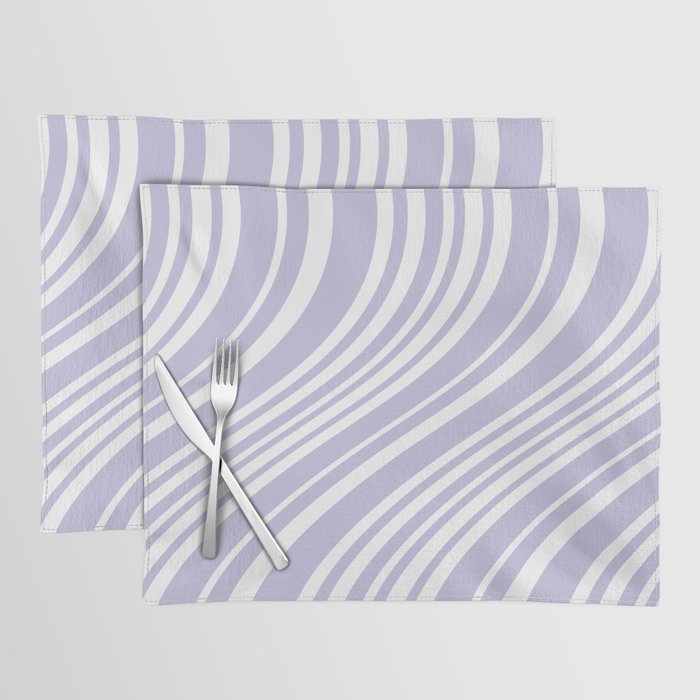 Wavy Stripes XXVIII - Lilac Purple Placemat Gallery Image 1