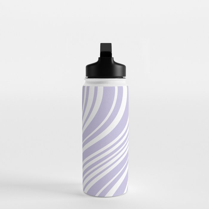 Wavy Stripes XXVIII - Lilac Purple Water Bottle Gallery Image 3