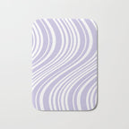 Wavy Stripes XXVIII - Lilac Purple Bath Mat Gallery Image 1