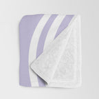Wavy Stripes XXVIII - Lilac Purple Throw Blanket Gallery Image 3