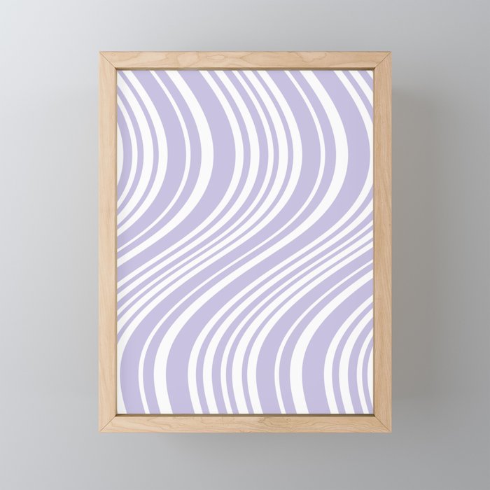 Wavy Stripes XXVIII - Lilac Purple Mini Art Print Gallery Image 1