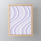 Wavy Stripes XXVIII - Lilac Purple Mini Art Print Gallery Image 1