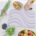 Wavy Stripes XXVIII - Lilac Purple Cutting Board Gallery Image 2