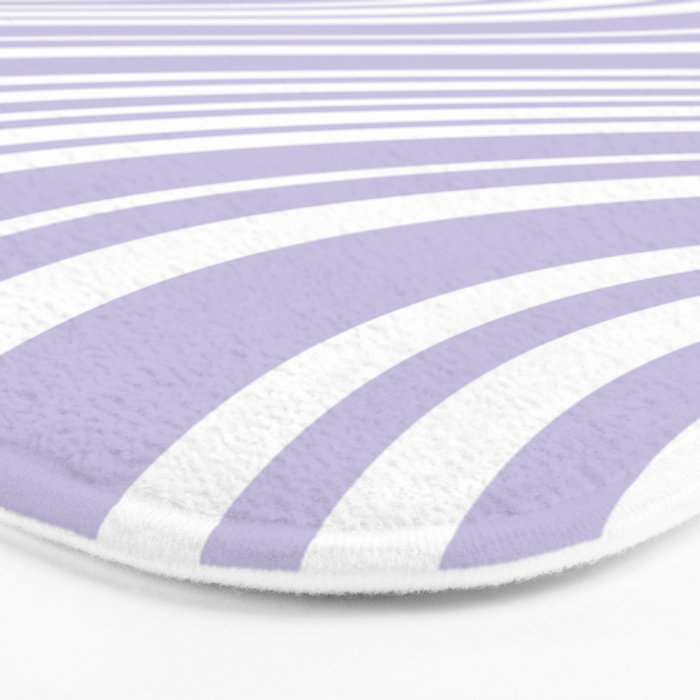 Wavy Stripes XXVIII - Lilac Purple Bath Mat Gallery Image 3