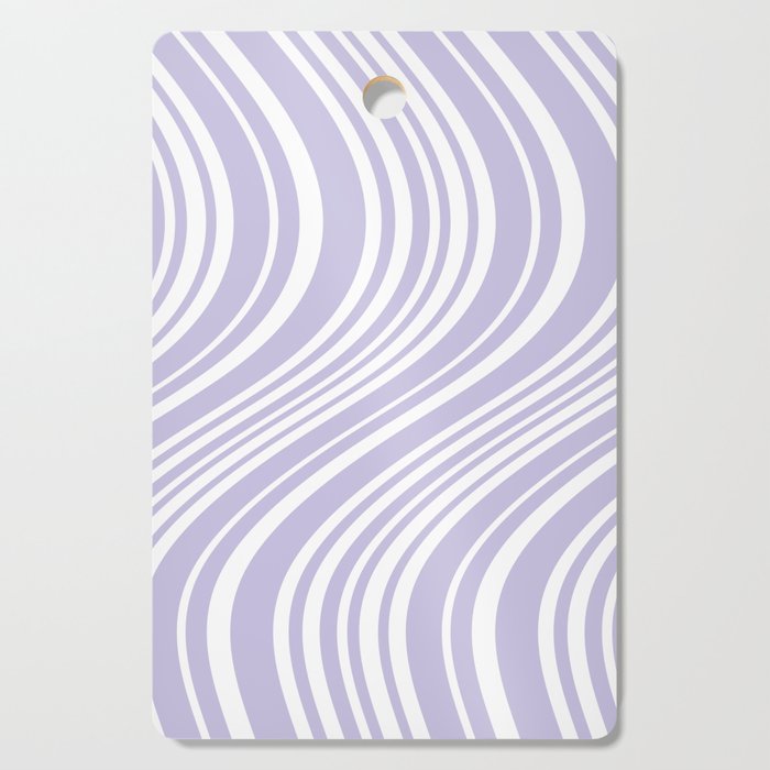 Wavy Stripes XXVIII - Lilac Purple Cutting Board Gallery Image 1