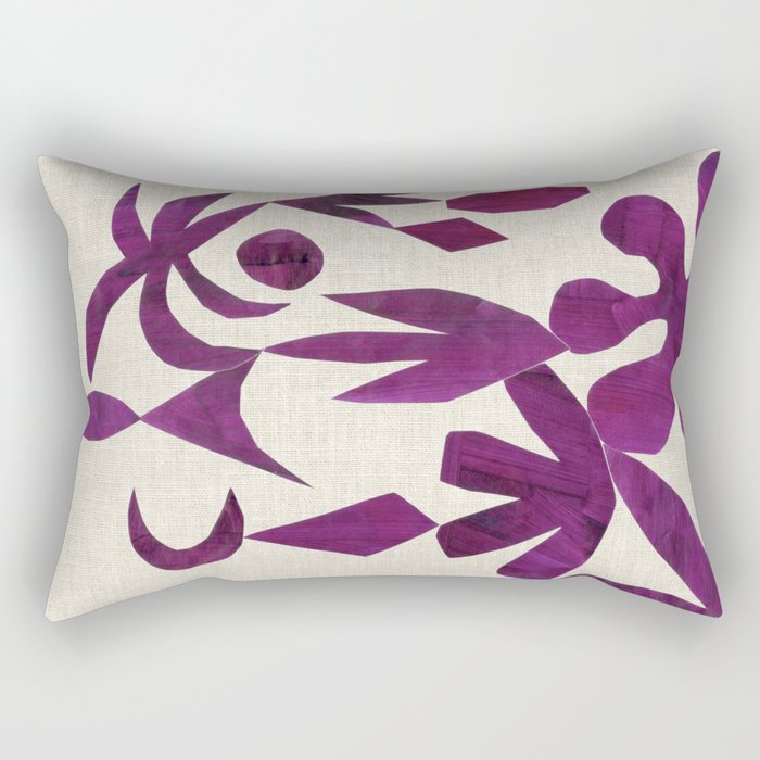 Purple Tropic Rectangular Pillow Gallery Image 1