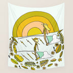 summer vibes forever // retro surf art by surfy birdy Wall Tapestry Gallery Image 4