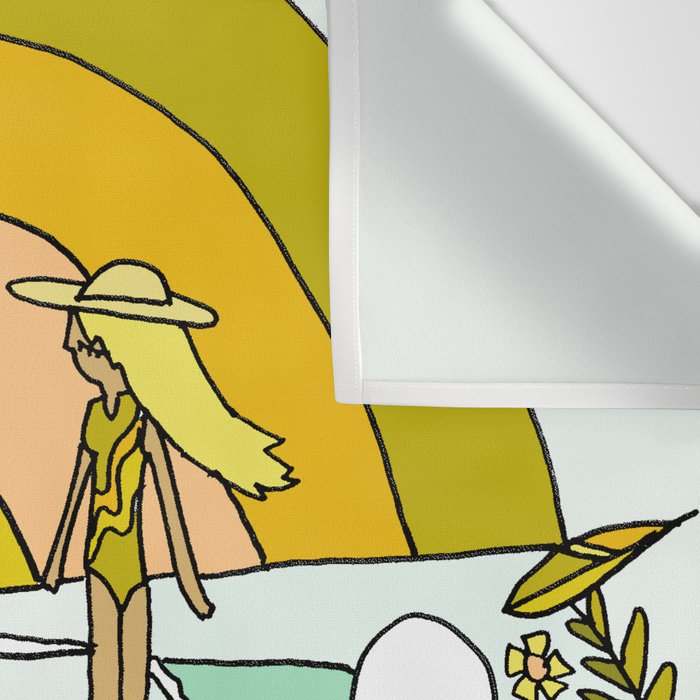 summer vibes forever // retro surf art by surfy birdy Wall Tapestry Gallery Image 3
