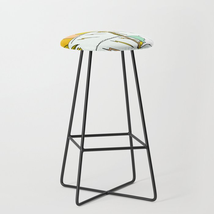summer vibes forever // retro surf art by surfy birdy Stool Gallery Image 1