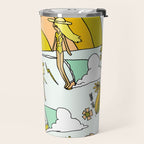 summer vibes forever // retro surf art by surfy birdy Travel Mug Gallery Image 2